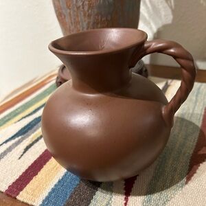 Elegant Brown Ceramic Pitcher